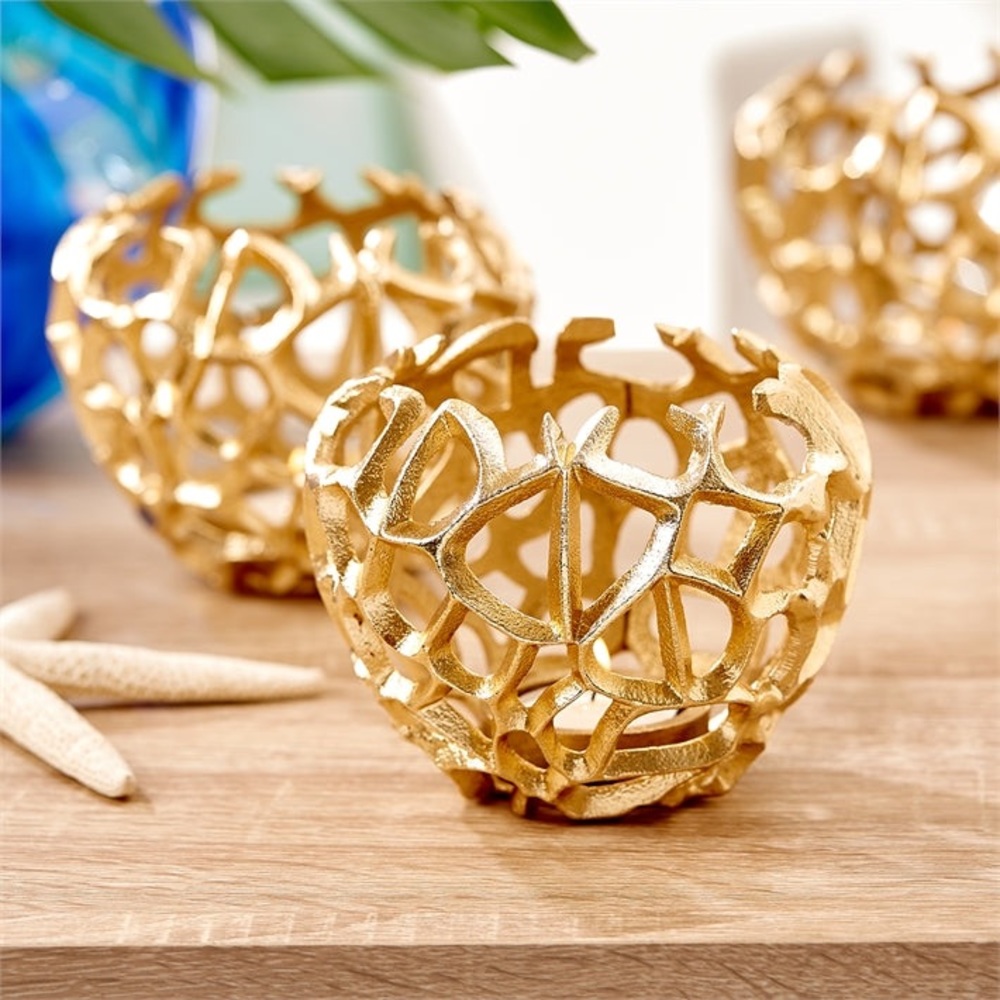Meteor Golden Candle Holder